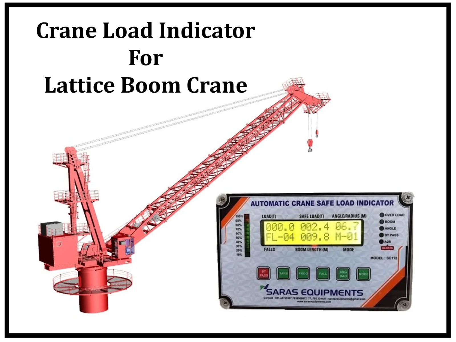 Crane Safe Load Indicator for Lattice Boom Crane